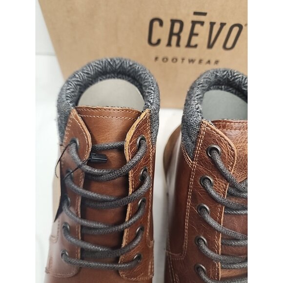 CREVO Javier Mens size 13 Leather Lace Up Chukka Boots Chestnut Brown Shoes new - Picture 9 of 12